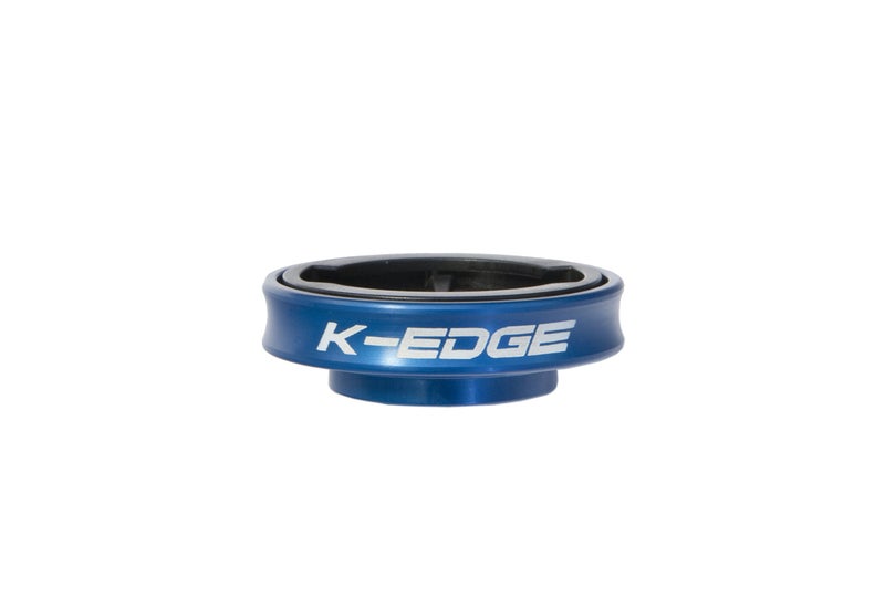 K-Edge | Gravity Top Cap Bicycle Computer Mount | Garmin | Blue - Image 1